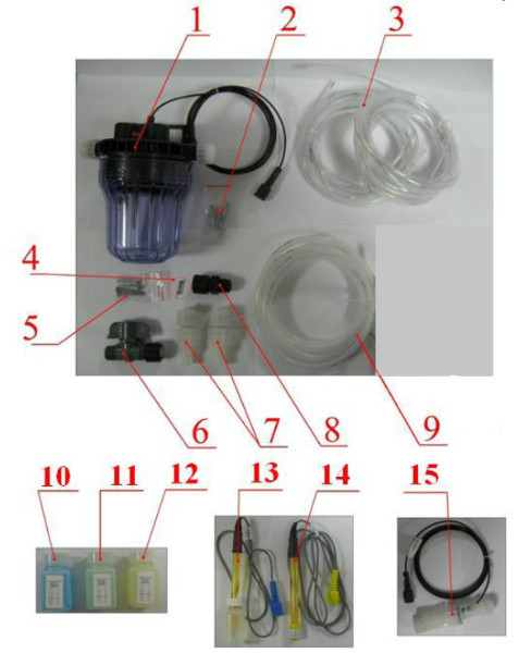 Емкость для зондов pH, Redox Микромастер EPHRHD с датчиком потока NPED/4